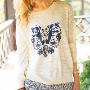 Madewell Lobster Heart Sweater